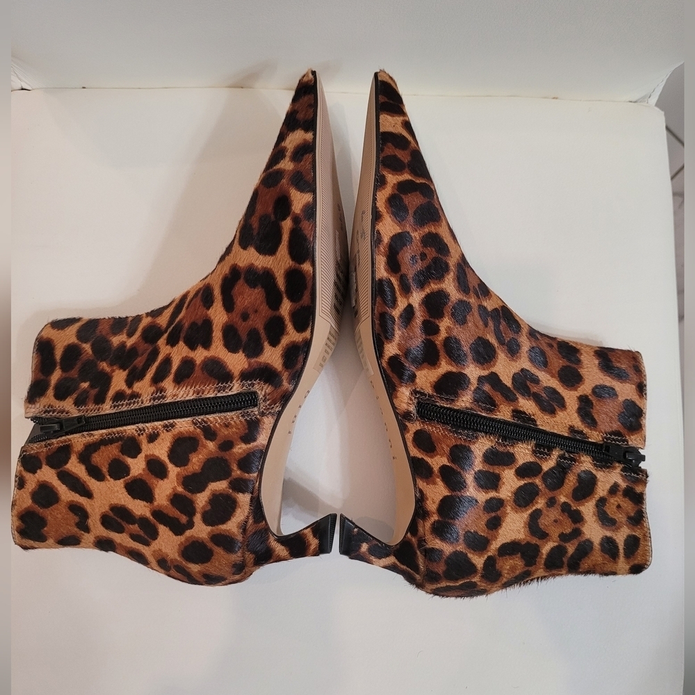 Gianni Bini Leopard Print Ankle Boots Size 6.5M New Made in Brazil - Picture 4 of 10
